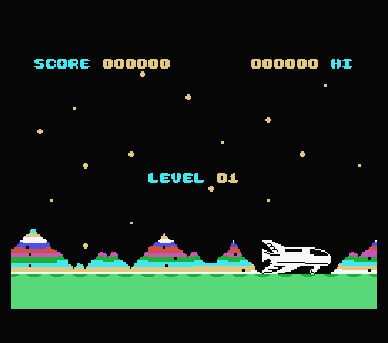 Space Walk title screen for MSX